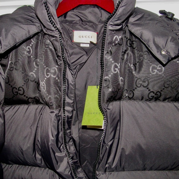 NWT GUCCI $4100 Mens Down Puffer GG logo Black Winter Coat 40 - 42 US / 50 Italy - Picture 3 of 8